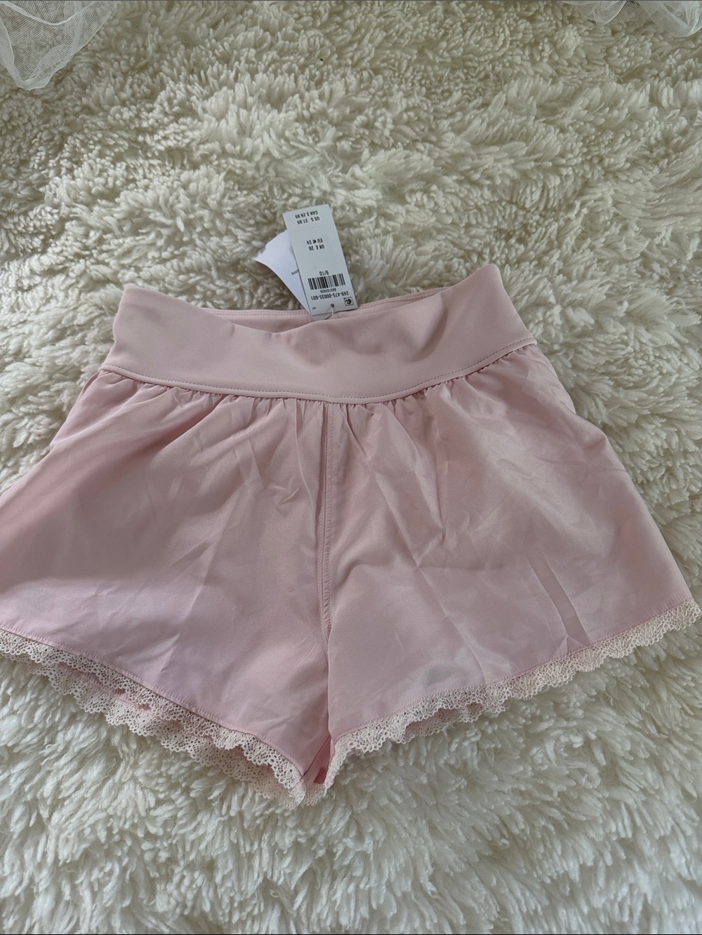 abercrombie kids Light Pink Lace-Trim Shorts
